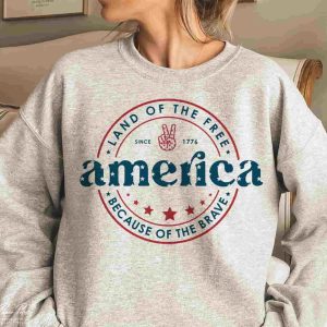 America Land Of The Free Because Of The Brave Sweater1