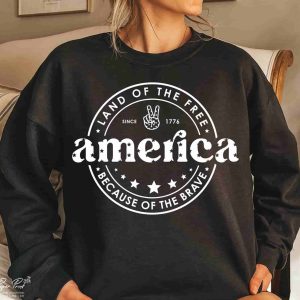 America Land Of The Free Because Of The Brave Sweater2