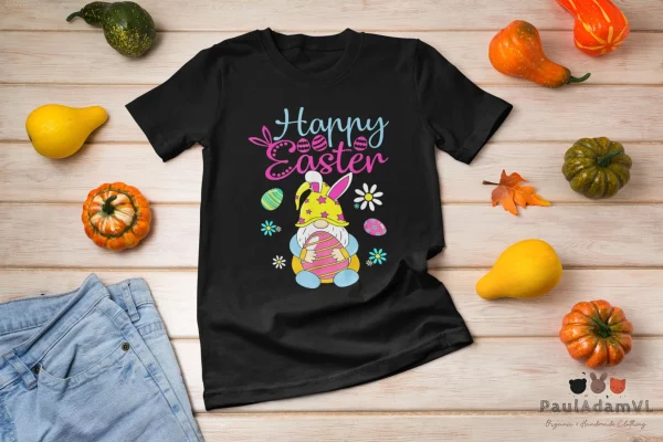 Bunny Spring Gnome Easter Egg Hunting T-Shirt