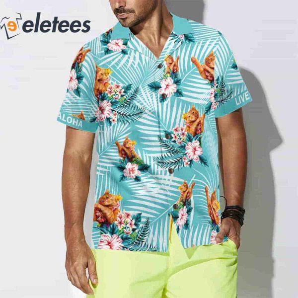 Cat Aloha Hawaiian Shirt, Summer Party Shirt
