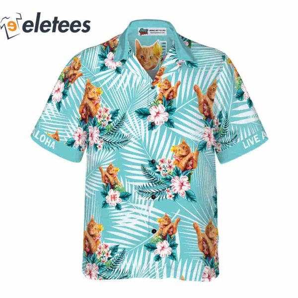 Cat Aloha Hawaiian Shirt, Summer Party Shirt
