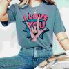 Comfort Colors I Love You Shirt – Sign Language Retro Design Unisex Tshirt – ASL I Love You Gift – Valentines Day