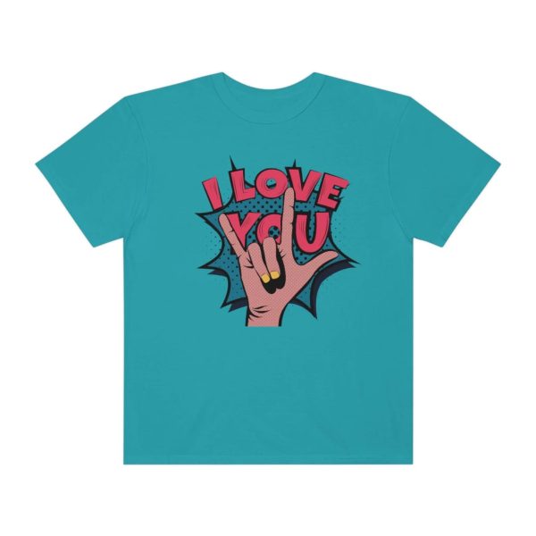 Comfort Colors I Love You Shirt – Sign Language Retro Design Unisex Tshirt – ASL I Love You Gift – Valentines Day