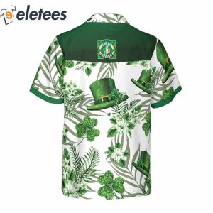 Erin Go Braugh Ireland Green Hat and Shamrock Pattern Hawaiian Shirt3