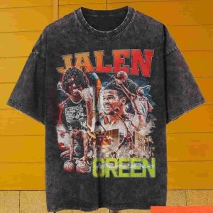 Jalen Green Vintage 90s Wash T-shirt, Basketball Gifts