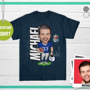 Personalized American Football Caricature T shirt