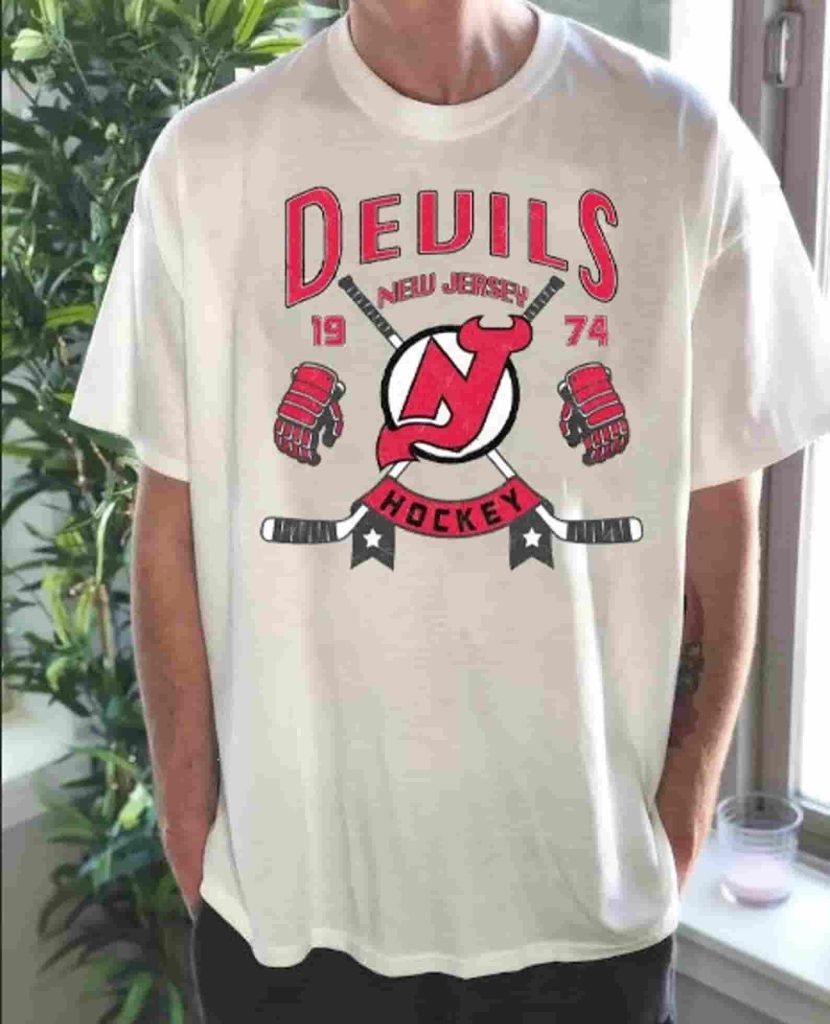 Retro Devils Hockey T Shirt