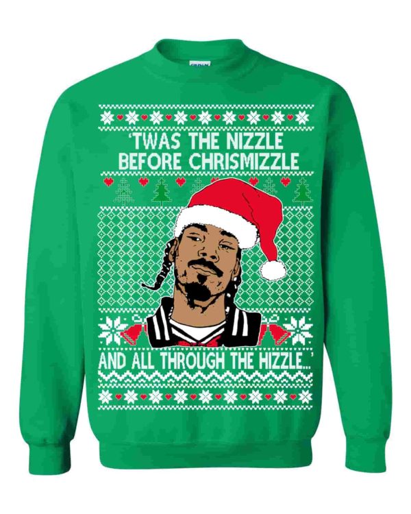 Snoop Dogg Twas The Nizzle Before Chrismizzle Ugly Christmas Sweater