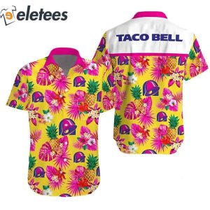 Taco Bell Pink Yeallow Hawaiian Shirt