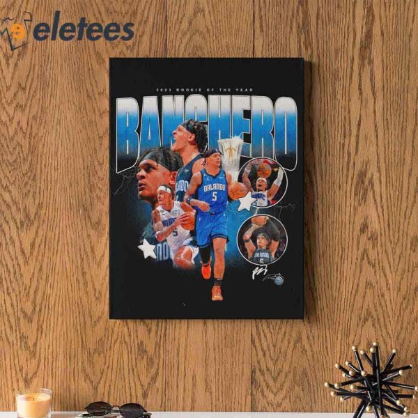 Banchero Win 2023 Rookie Of The Year Poster, Canvas