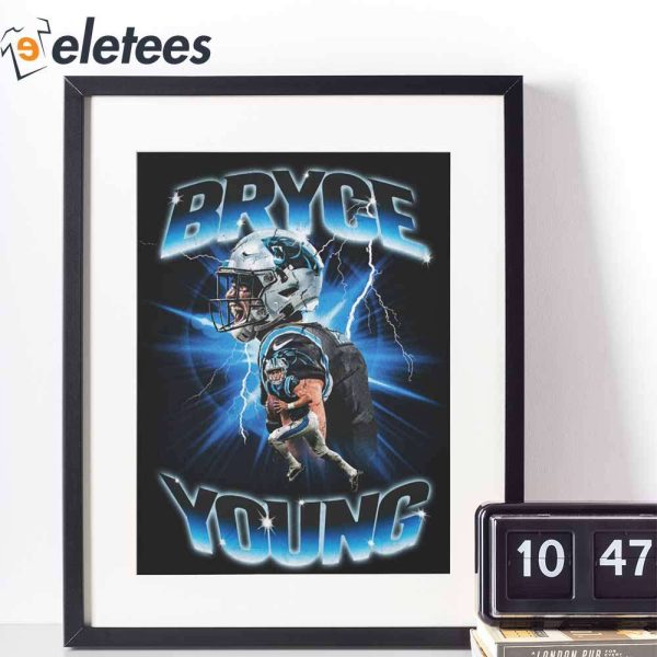 Bryce Young No.1 Carolina Panthers NFL Canvas Poster