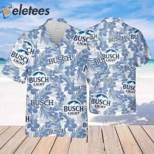 Busch Light Tropical Flower Hawaiian Shirt