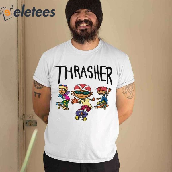 Cartoon Skaters Thrasher Shirt