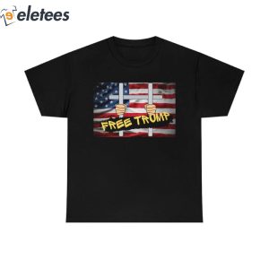 Free Trump Prison Bars USA Flat Shirt