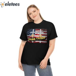 Free Trump Prison Bars USA Flat Shirt 2
