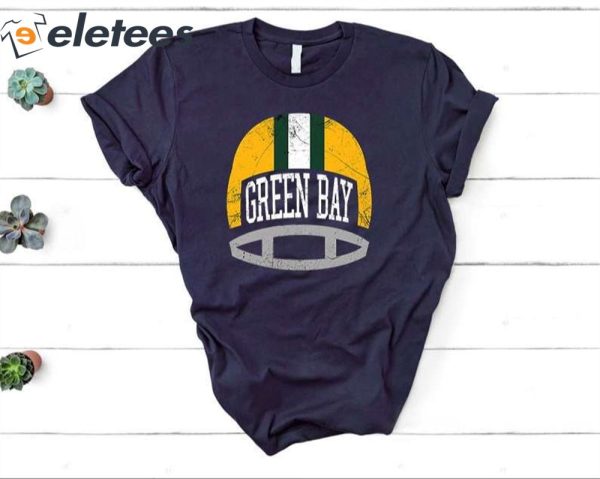 Green Bay Retro Helmet Shirt, Green Bay Football T-shirt