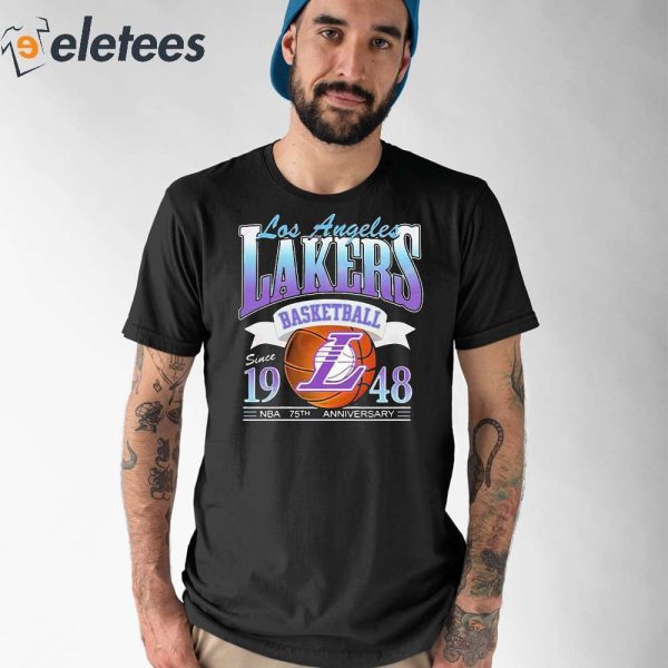 Los Angeles Lakers Basketball Since 1948 NBA 75th Anniversary Shirt