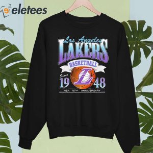 Los Angeles Lakers Basketball Since 1948 NBA 75th Anniversary Shirt 2