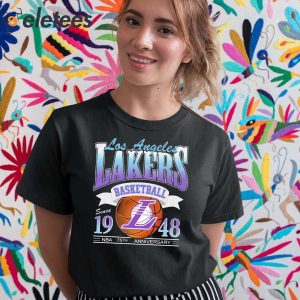Los Angeles Lakers Basketball Since 1948 NBA 75th Anniversary Shirt 4