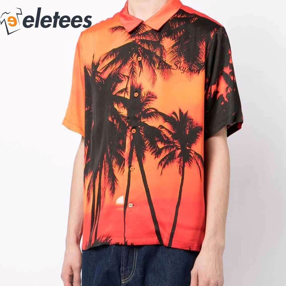 Luke Bryan American Idol Aloha Orange Sunset Hawaiian Shirt1