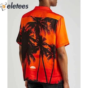 Luke Bryan American Idol Aloha Orange Sunset Hawaiian Shirt5