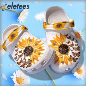 Sunflower Butterfly Shoes Clogs Crocs