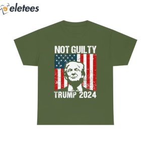 Trump Not Guilty 2024 American Flat Shirt 2