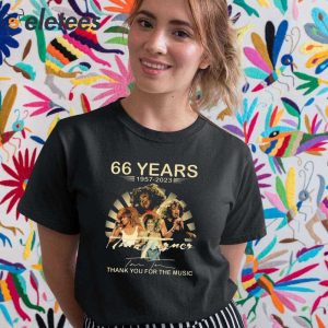 66 Years Thank You For The Music Rip Tina Turner Shirt 5