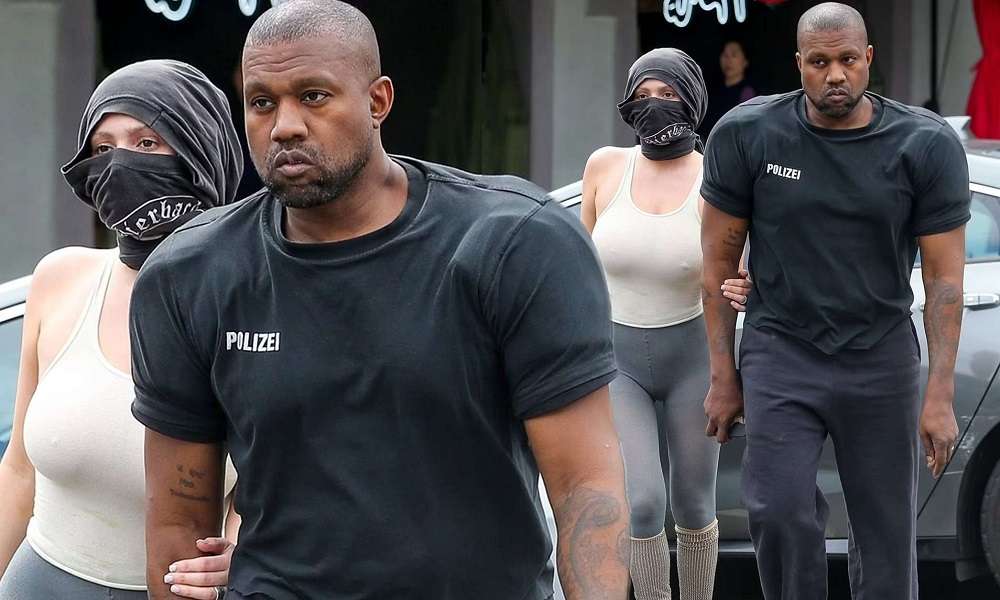 What's Up With Kanye West's Polizei Shirt and Shoulder Pads? Fans