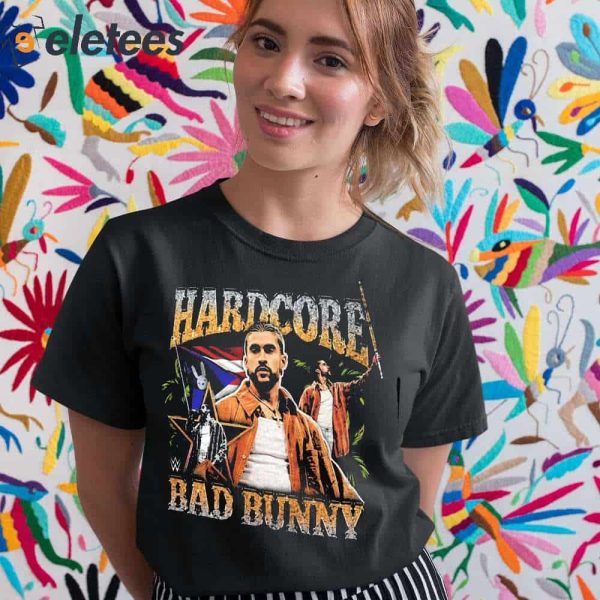 Bad Bunny Hardcore WWE Shirt