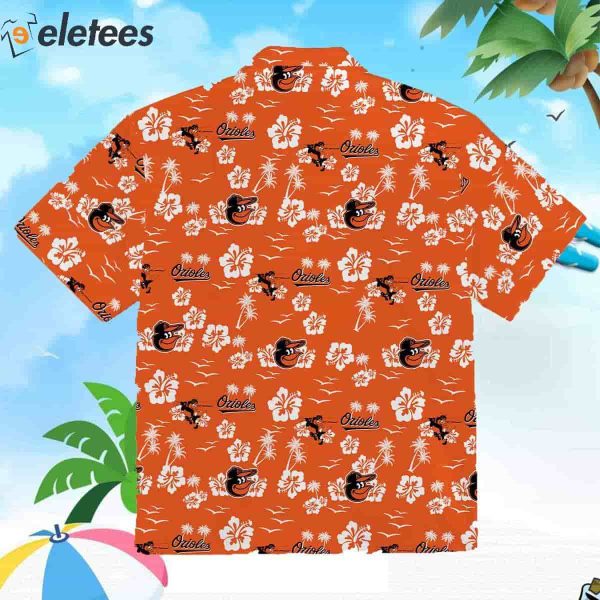 Baltimore Orioles Flowers Hawaiian Shirt