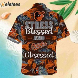 Toronto Blue Jays Logo Hawaiian Shirt, Stress Blessed Obsessed