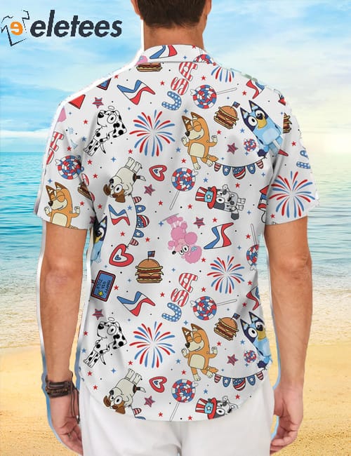 Bluey's Family Goes To The Beach Hawaiian Shirt