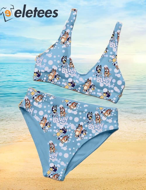 Bluey Bandit Heeler Chilli Heeler Two-Piece Bikini Set