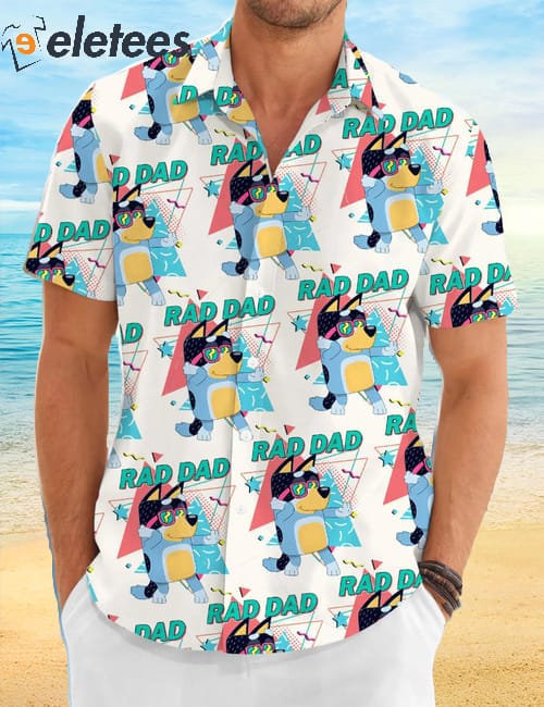 Bluey Family 3D Hawaiian Shirt, Blueydad Bingo Shirt, Blueydad