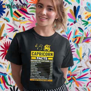 Capricorn Facts Servings Per Container 24 7 Shirt 2