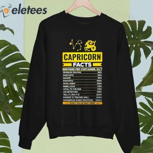 Capricorn Facts Servings Per Container 24 7 Shirt 5