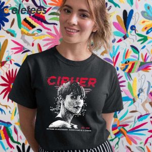 Charlize Theron Cipher Code Nothing Is Necessary Everything Is A Choice Shirt 2