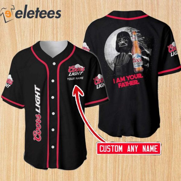Custom Coors Light I Am Your Father Baseball Jersey