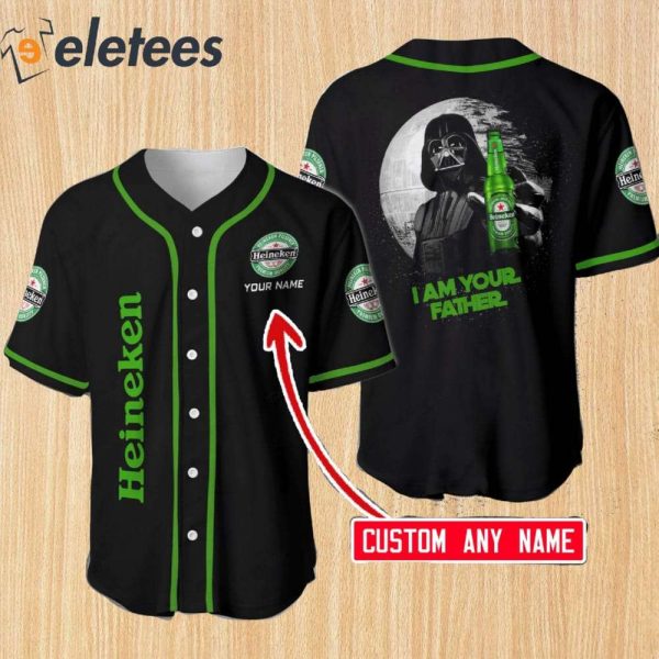 Custom Heineken Darth Vader I Am Your Father Baseball Jersey