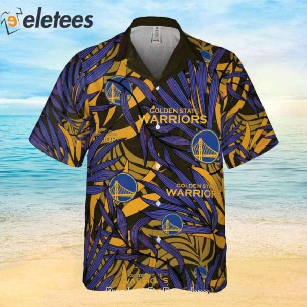 Golden State Warriors NBA 2023 Tropical Palm Leaves Aloha Hawaiian Shirt