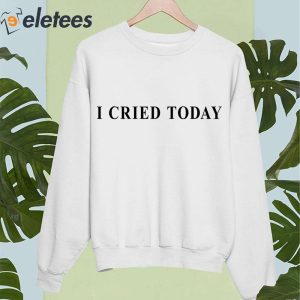 I Cried Today Shirt Hoodie Sweater 3