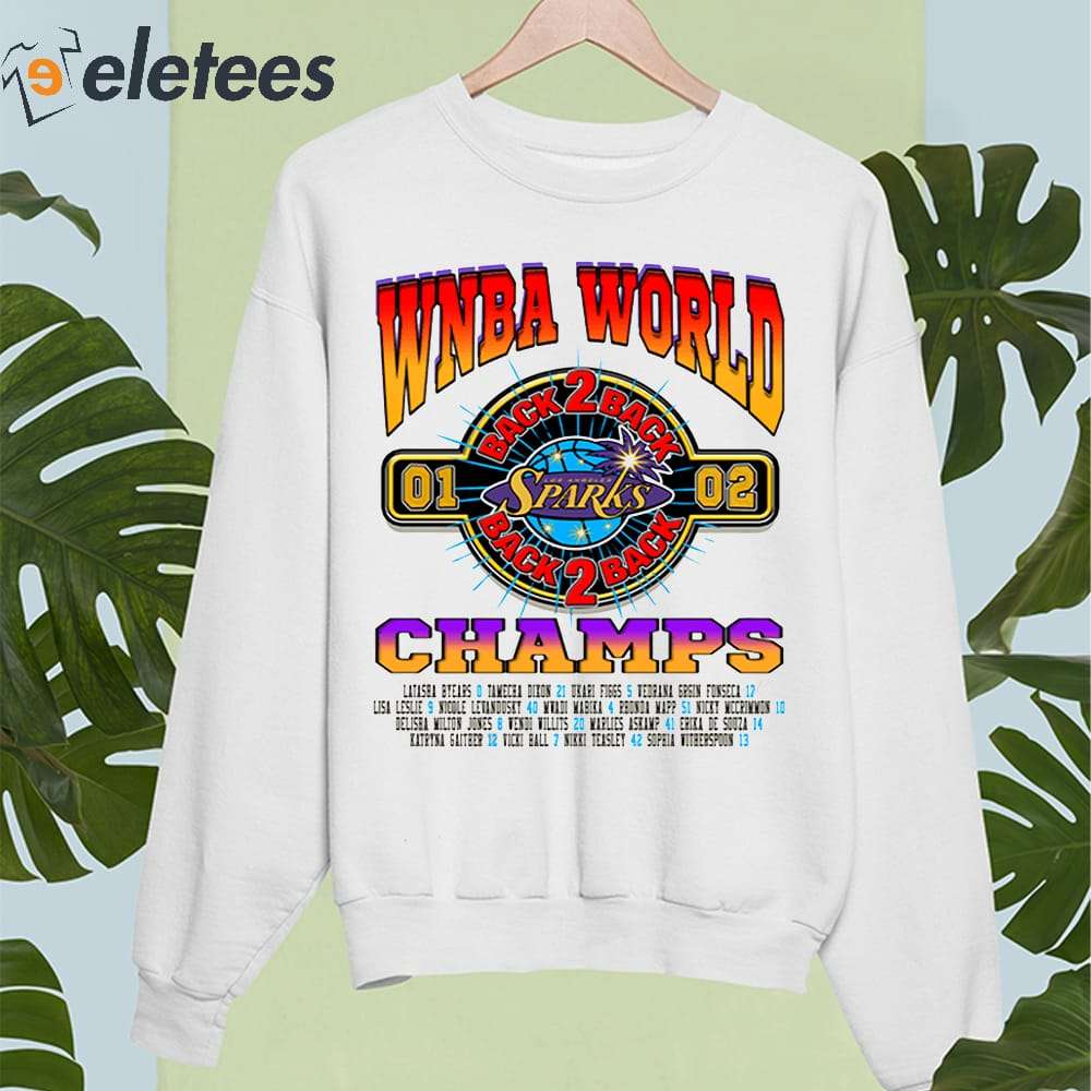 Los Angeles Sparks WNBA World Champs back 2 back logo shirt, hoodie,  sweater, long sleeve and tank top
