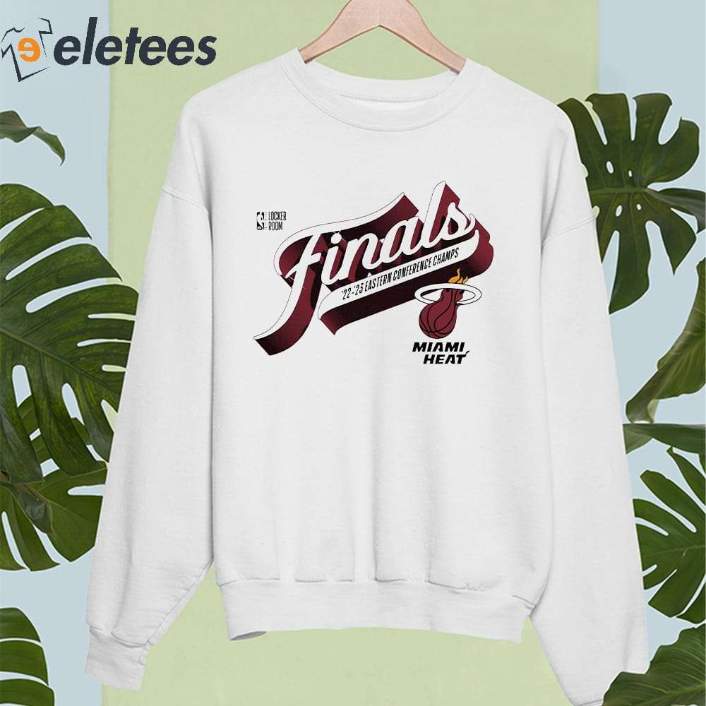 Eletees Miami Heat Fanatics Branded White 2023 Eastern Conference Champions Locker Room Shirt