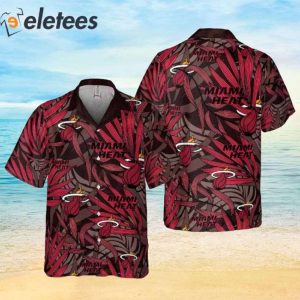 Miami Heat NBA 2023 Tropical Palm Leaves Aloha Hawaiian Shirt 1
