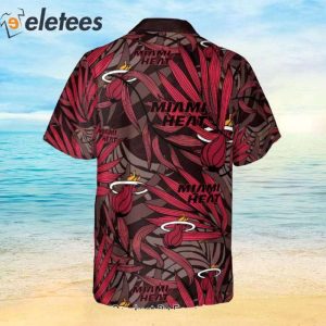Miami Heat NBA 2023 Tropical Palm Leaves Aloha Hawaiian Shirt 3