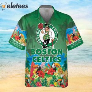 NBA Boston Celtics And Toucan Beach 2023 AOP Hawaiian Shirt 2
