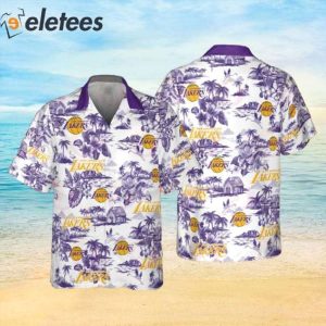 NBA Los Angeles Lakers Special Floral Island 2023 Hawaiian Shirt 1