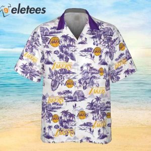 NBA Los Angeles Lakers Special Floral Island 2023 Hawaiian Shirt 2