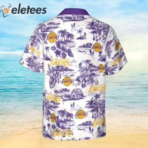NBA Los Angeles Lakers Special Floral Island 2023 Hawaiian Shirt 3
